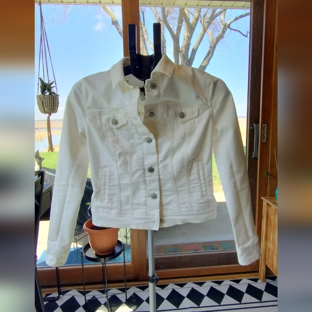 Old Navy White Denim Xs Jacket